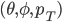 (\theta, \phi, p_T)