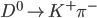D^0 \rightarrow K^+ \pi^-