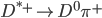 D^{*+} \rightarrow D^0 \pi^+